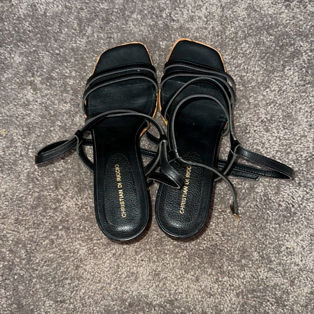 christian di riccio ankle wrap heels/sandal